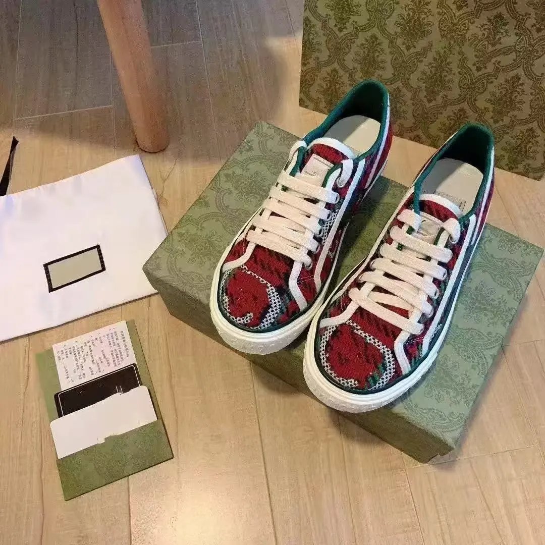 High-end G 1977 retro canvas shoes, old flower color matching sneakers, casual shoes