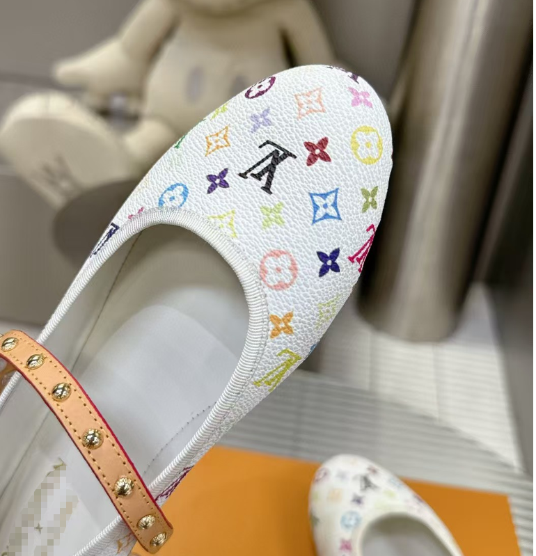 Foreign trade denim slippers color matching sandals one-strap open toe print French style