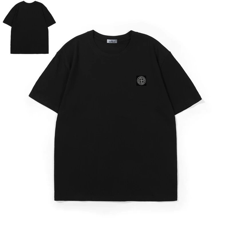 Printed crew neck casual breathable pure cotton women's and men's short-sleeved T-shirts-P4M