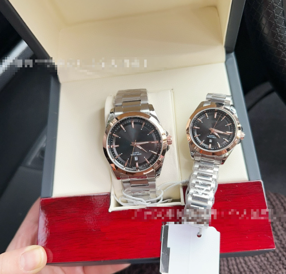 LOMGINES Fashionable Stainless Steel Couple Watch