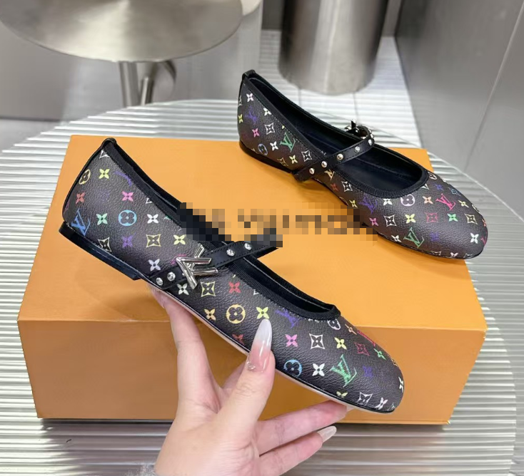 Foreign trade denim slippers color matching sandals one-strap open toe print French style