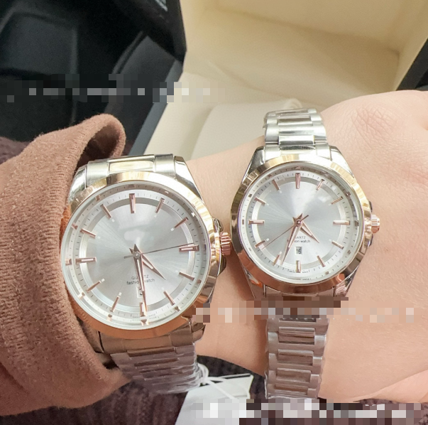 LOMGINES Fashionable Stainless Steel Couple Watch