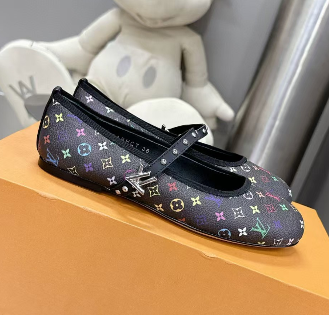Foreign trade denim slippers color matching sandals one-strap open toe print French style