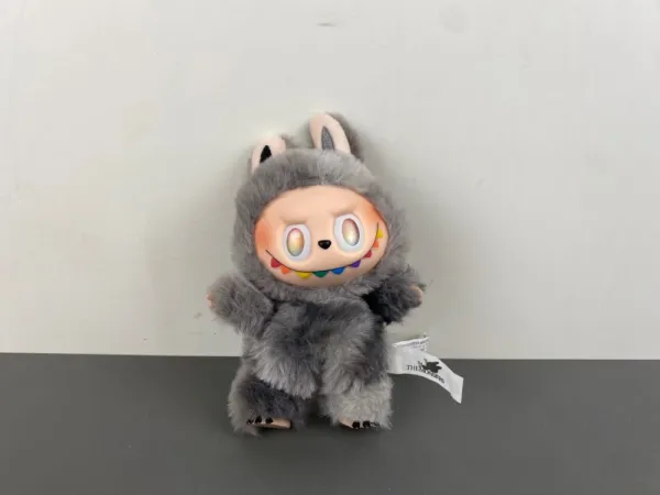 Labubu x Pop Mart Fluffy Bunny Plush Keychain Pastel Multicolor Accessories - 12