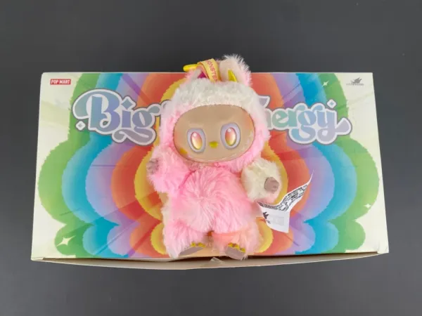 Labubu x Pop Mart Fluffy Bunny Plush Keychain Pastel Multicolor Accessories - 6