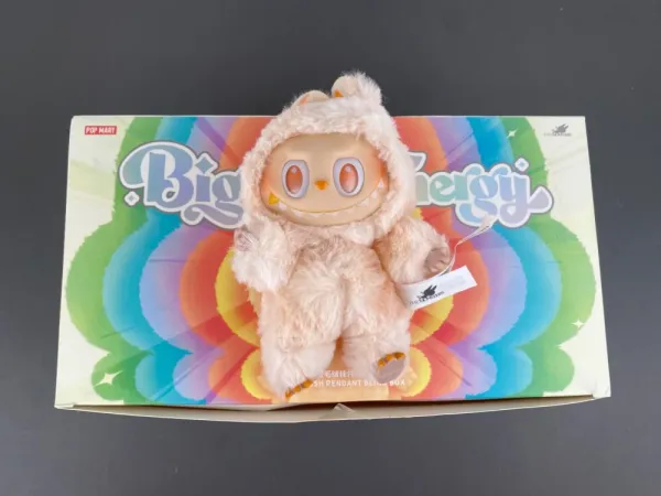 Labubu x Pop Mart Fluffy Bunny Plush Keychain Pastel Multicolor Accessories - 7