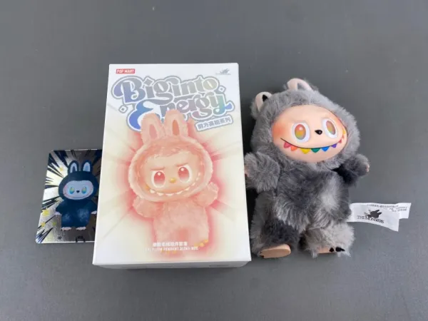 Labubu x Pop Mart Fluffy Bunny Plush Keychain Pastel Multicolor Accessories - 9