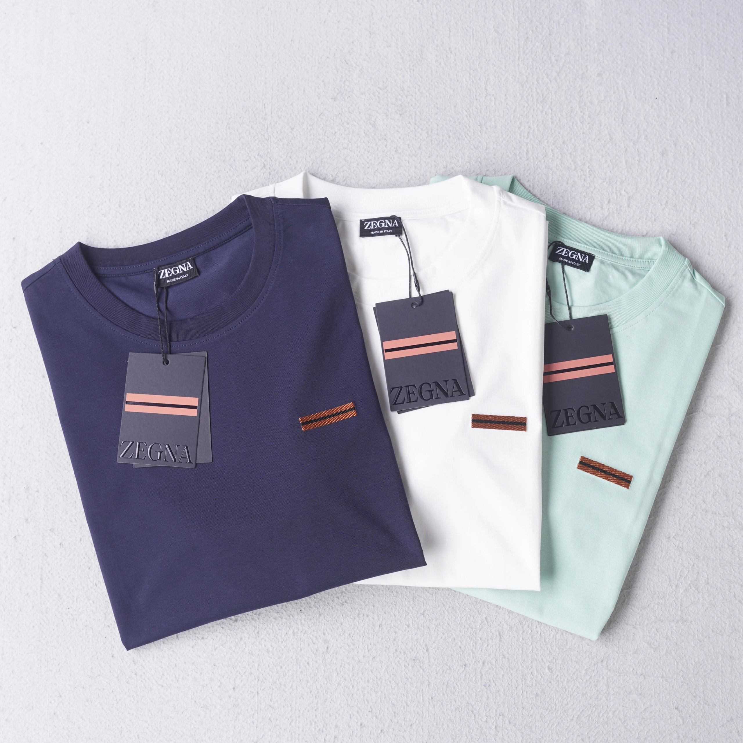ZZ Men's Three Stripe Embroidered Crewneck Tee