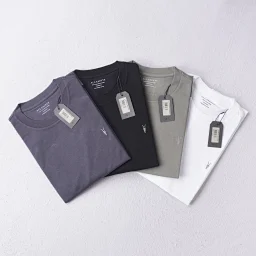 thumbnail for allMen's Basic Round Neck Short Sleeve T-shirt 3104-10