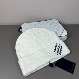 thumbnail for Woolen letter L embroidery autumn and winter beanie hat winter hat cold hat