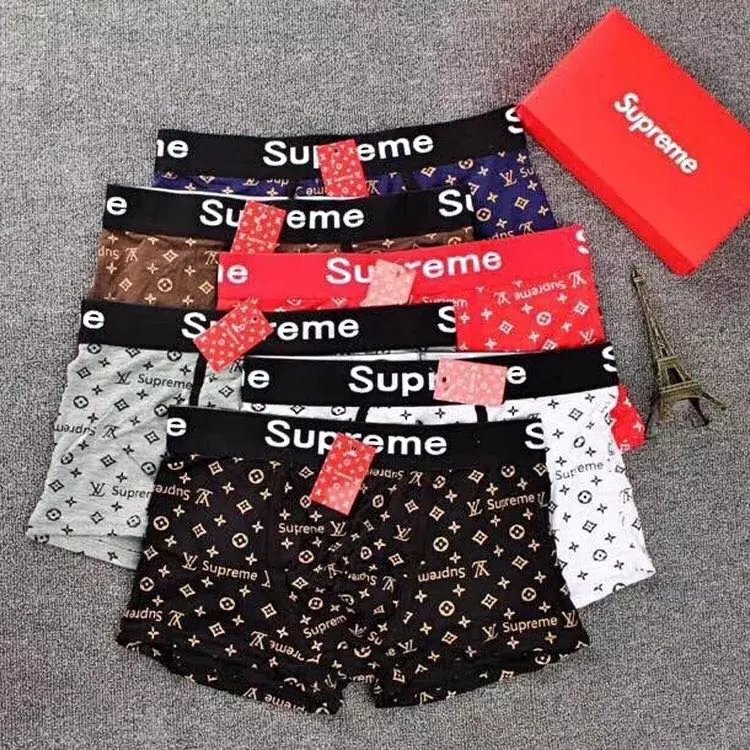 Overseas luxury men's boxer briefs cotton briefs youth men's breathable non-marking boxer low pants high-grade boutique boxers for men