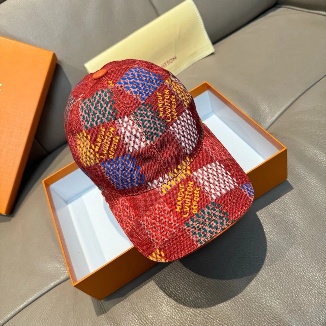 Louis Vuitton Damier Pop Cap Red