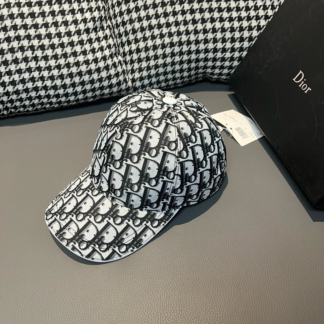 Dior Hats Oblique Logo-Print Baseball Cap image 3