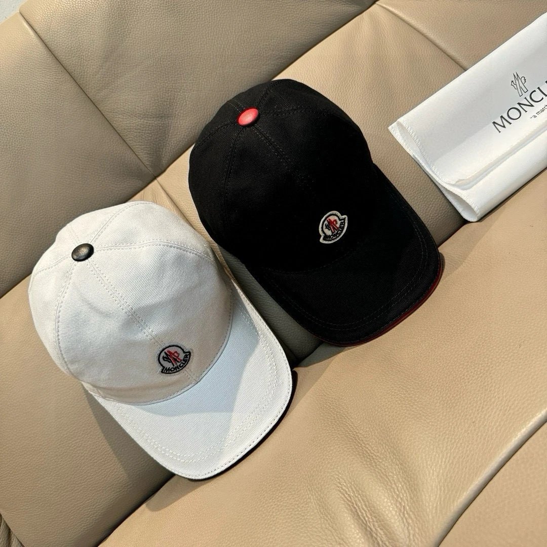 Moncler Hats Logo Patch Baseball Cap with Contrast Trim image 2