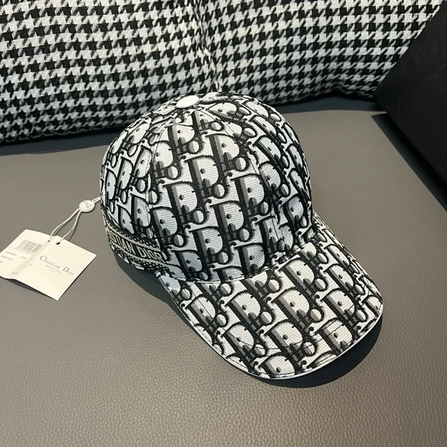 Dior Hats Oblique Logo-Print Baseball Cap product detail image 12