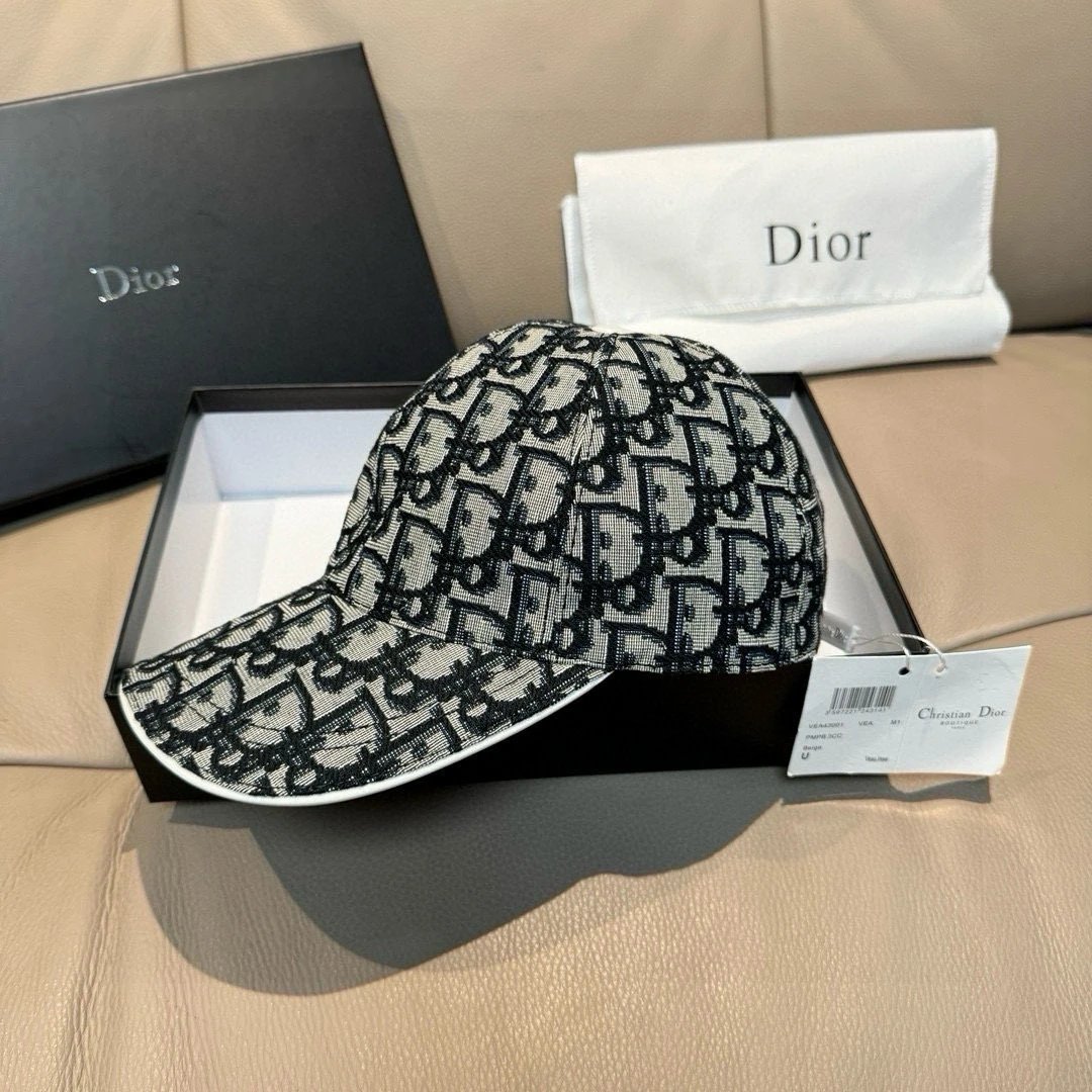 Dior Hats Oblique Logo-Print Baseball Cap image 9