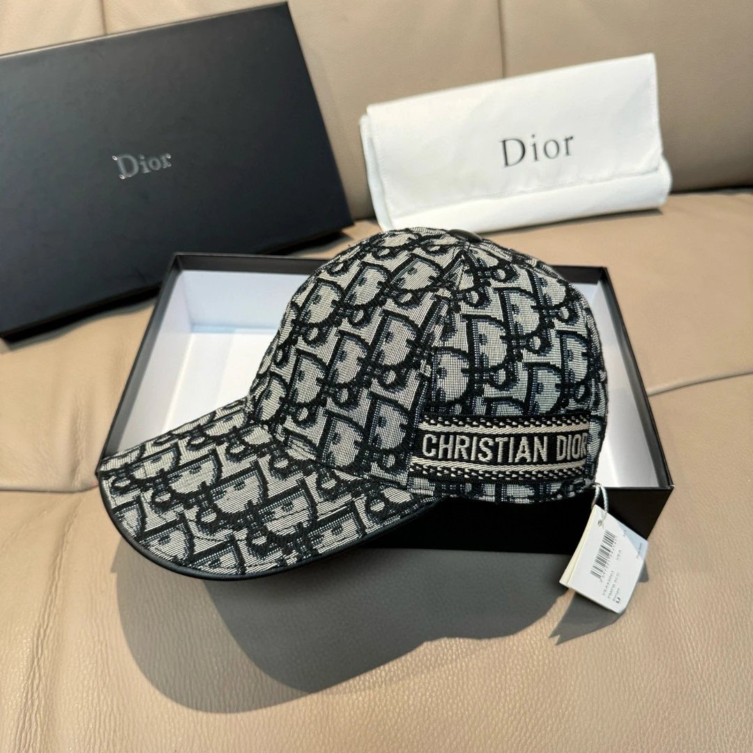Dior Hats Oblique Logo-Print Baseball Cap image 13