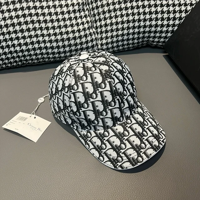 Dior Hats Oblique Logo-Print Baseball Cap product detail image 4