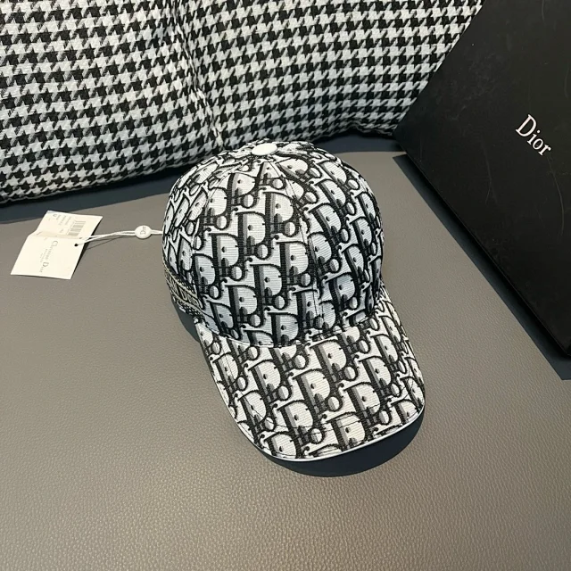 Dior Hats Oblique Logo-Print Baseball Cap product detail image 10