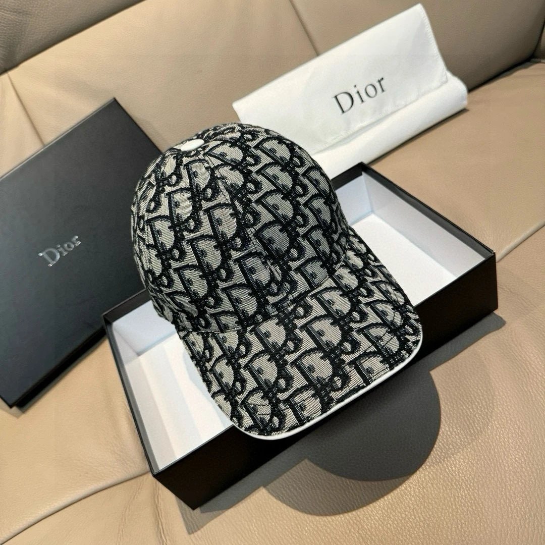 Dior Hats Oblique Logo-Print Baseball Cap image 11