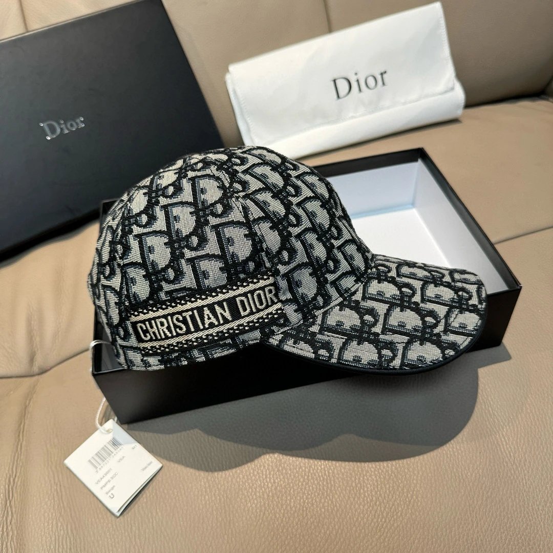 Dior Hats Oblique Logo-Print Baseball Cap image 15