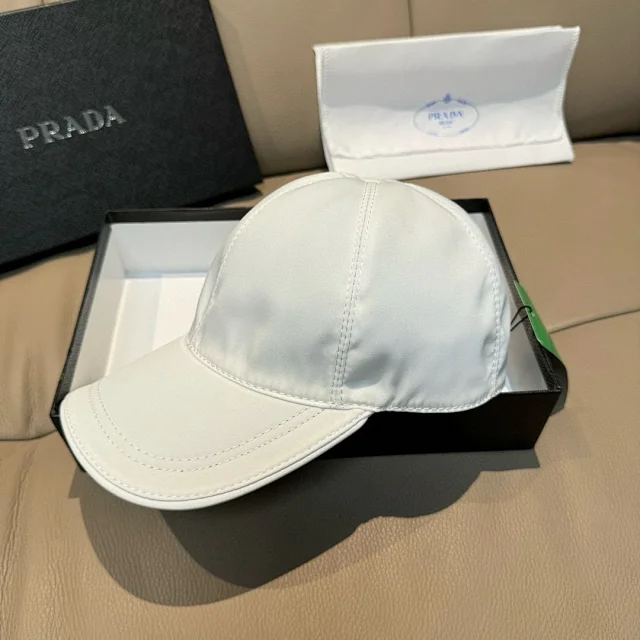 Prada Hats Triangle Plaque Nylon Baseball Cap product detail image 42