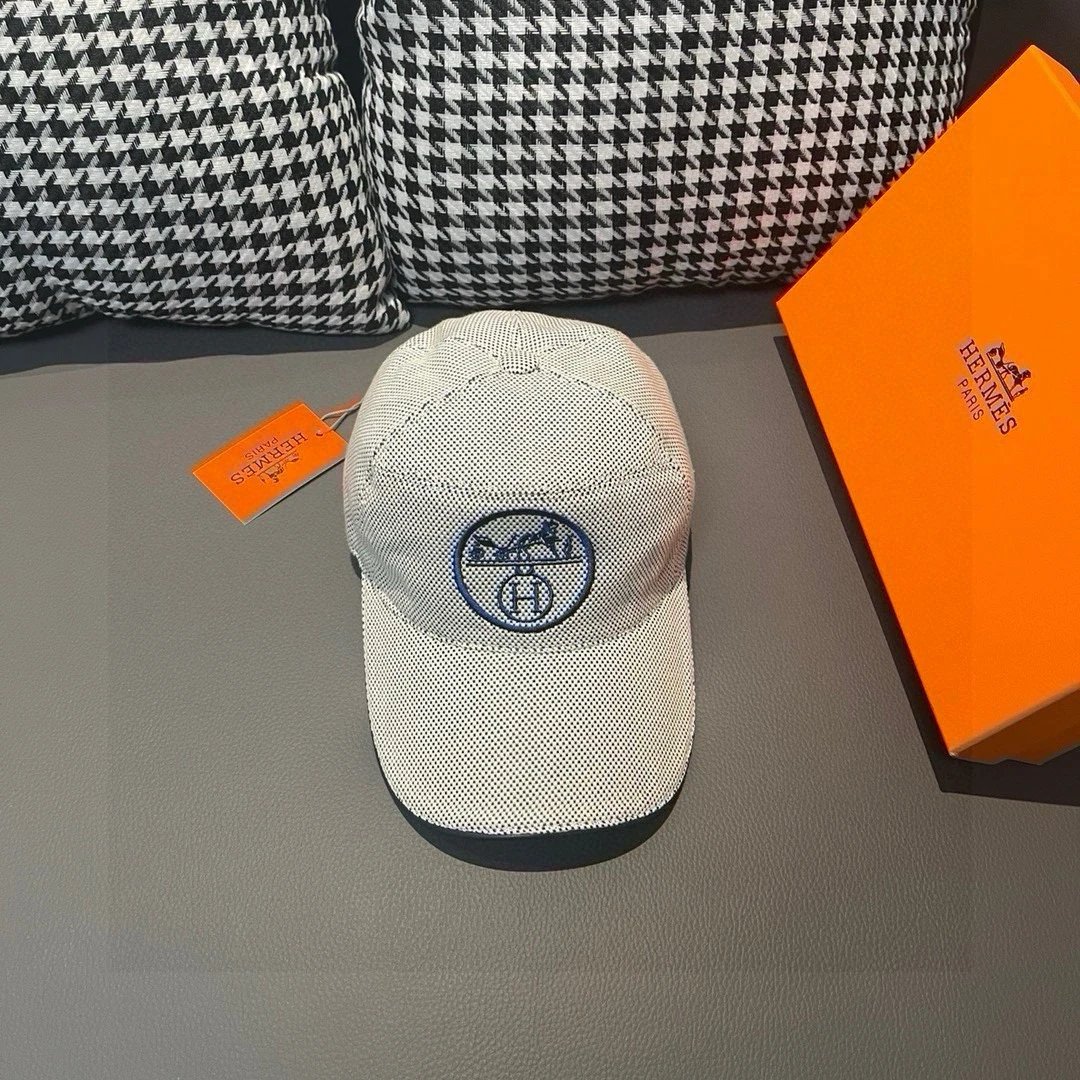 Hermes Logo Cap White