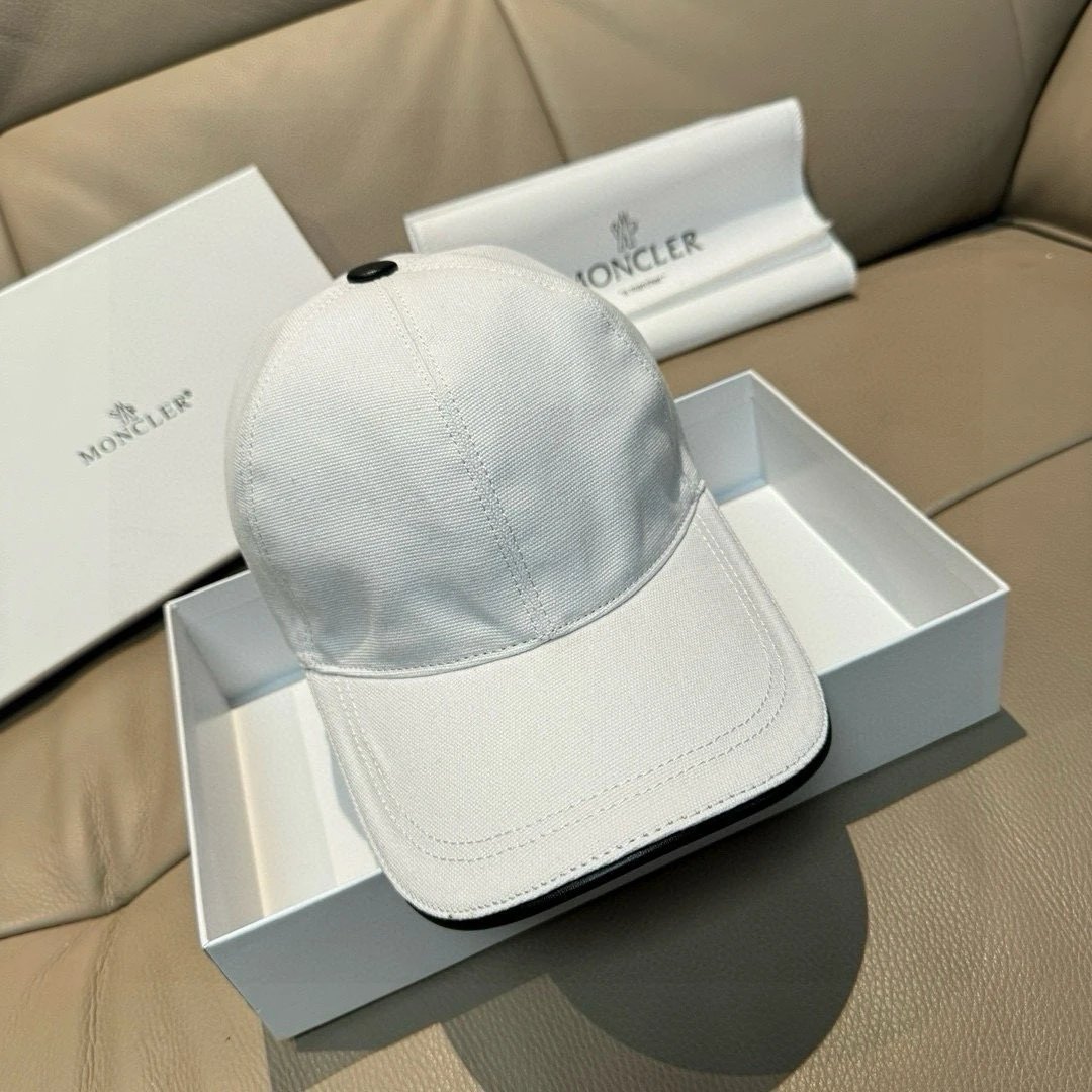 Moncler Hats Logo Patch Baseball Cap with Contrast Trim image 10