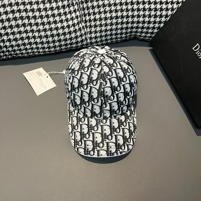 Dior Hats Oblique Logo-Print Baseball Cap product detail image 1