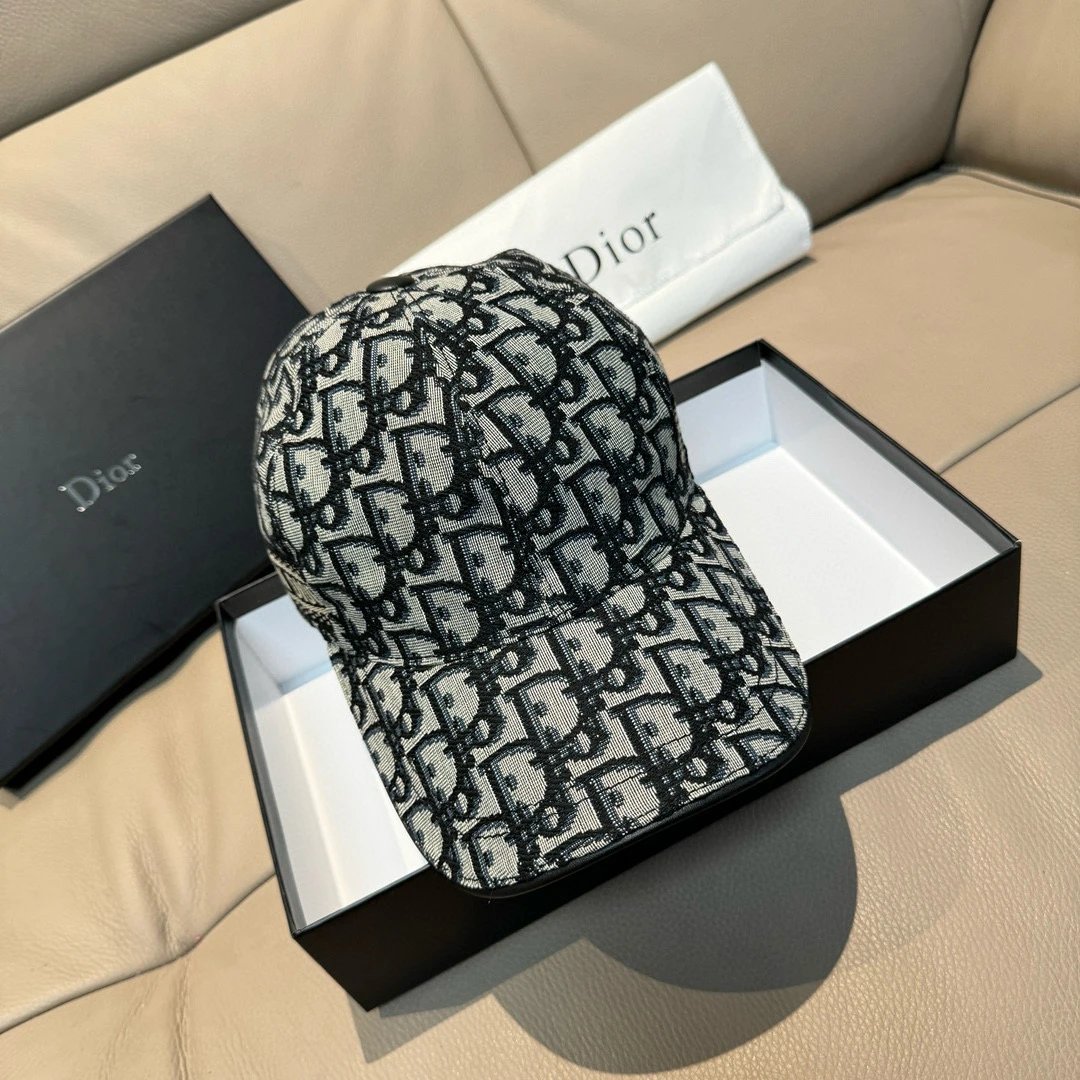 Dior Hats Oblique Logo-Print Baseball Cap image 14