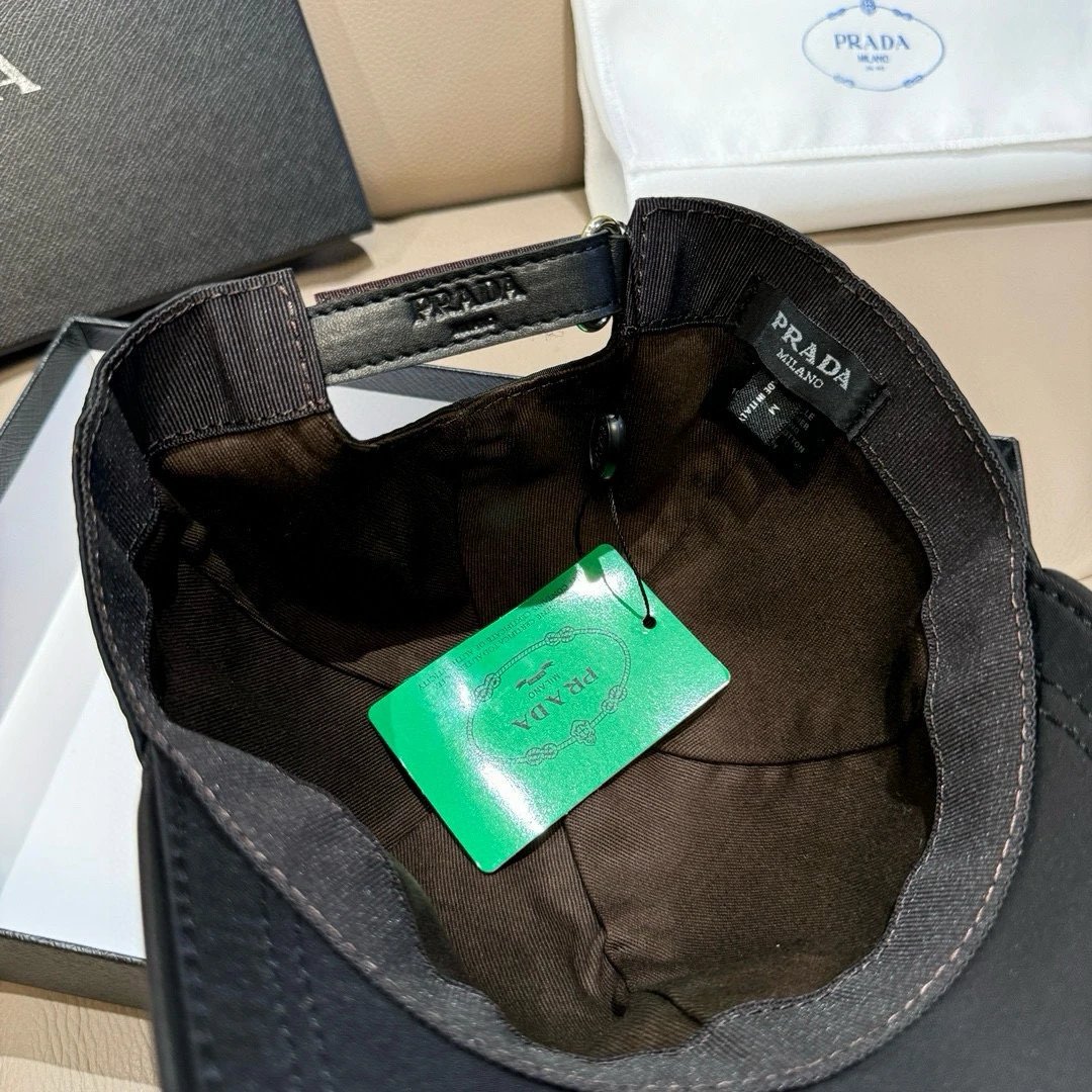 Prada Hats Triangle Plaque Nylon Baseball Cap image 6