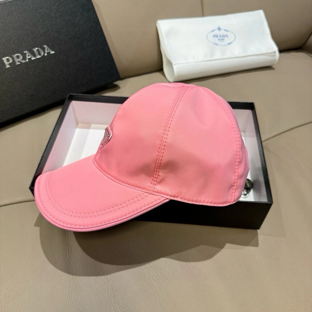 Prada Hats Triangle Plaque Nylon Baseball Cap image 12
