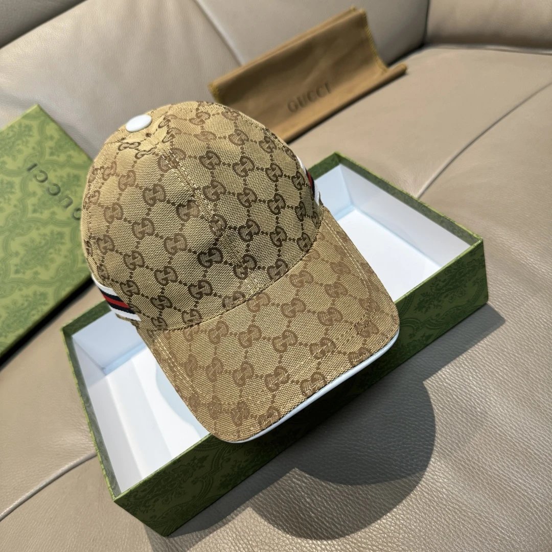 Gucci Hats GG monogram baseball cap with striped side band image 6