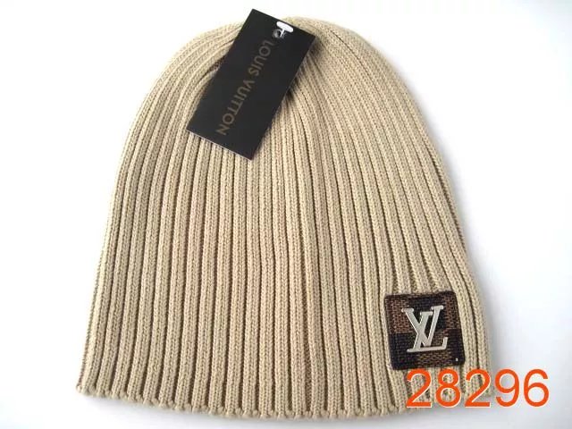 Beige Ribbed Beanie Hat