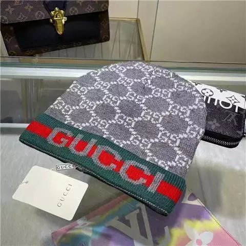Gucci Hats GG Monogram Striped Knit Beanie image 3