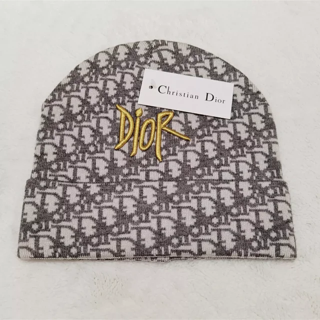 Dior Hats Oblique Logo Knit Beanie product detail image 8