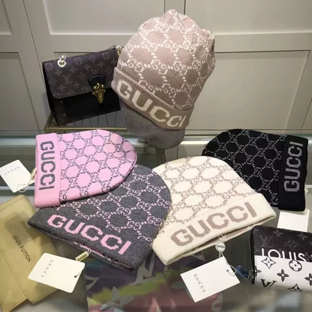 Gucci Hats GG monogram knit beanie product detail image 1