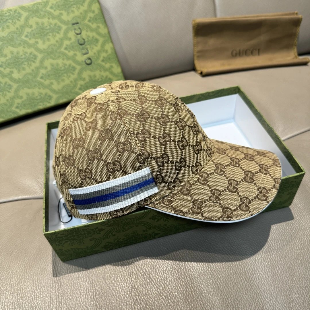 Gucci Hats GG monogram baseball cap with striped side band image 11