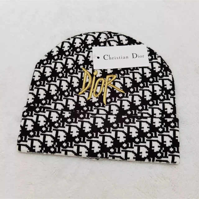 Dior Hats Oblique Logo Knit Beanie product detail image 6