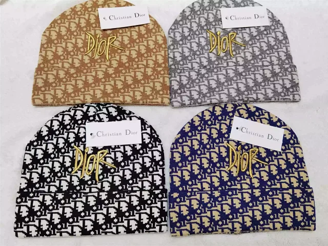 Dior Hats Oblique Logo Knit Beanie product detail image 11