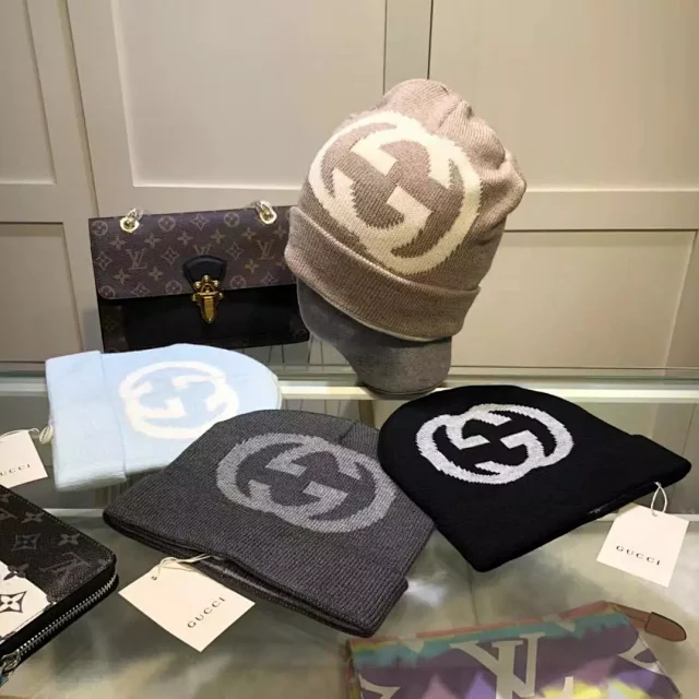 Gucci Hats knit beanie with Interlocking G motif product detail image 1