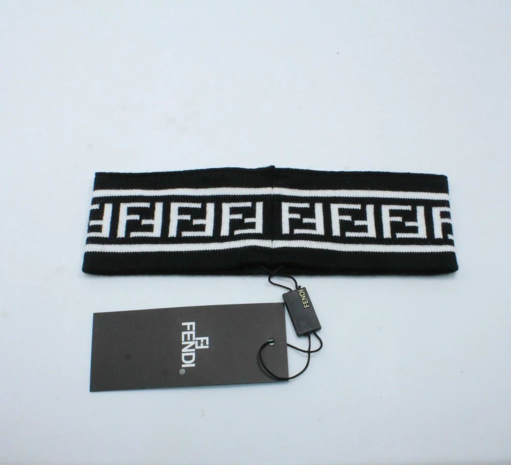 Fendi FF Logo Headband Black/White