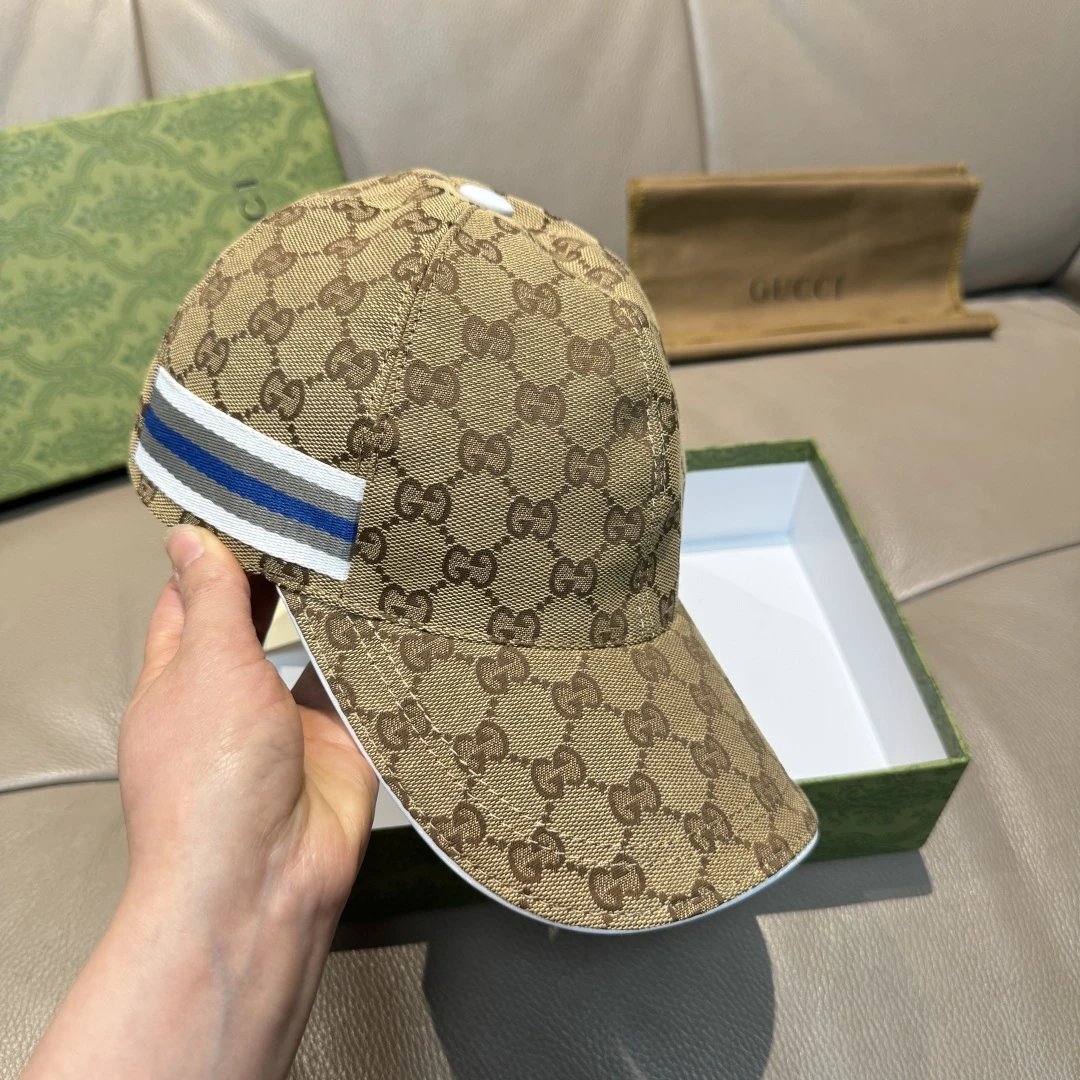 Gucci Hats GG monogram baseball cap with striped side band image 12