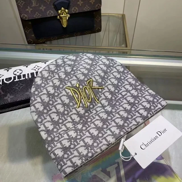 Dior Hats Oblique Logo Knit Beanie product detail image 5