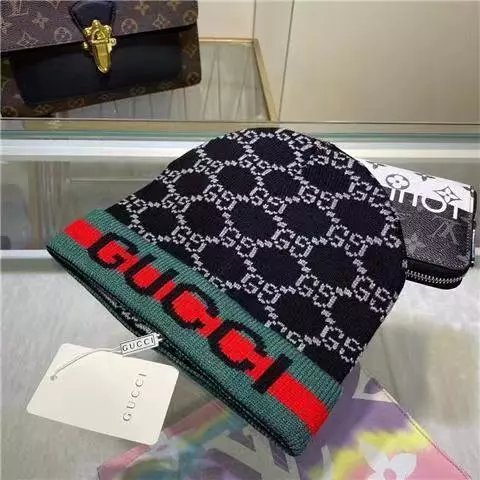 Gucci Hats GG Monogram Striped Knit Beanie image 2
