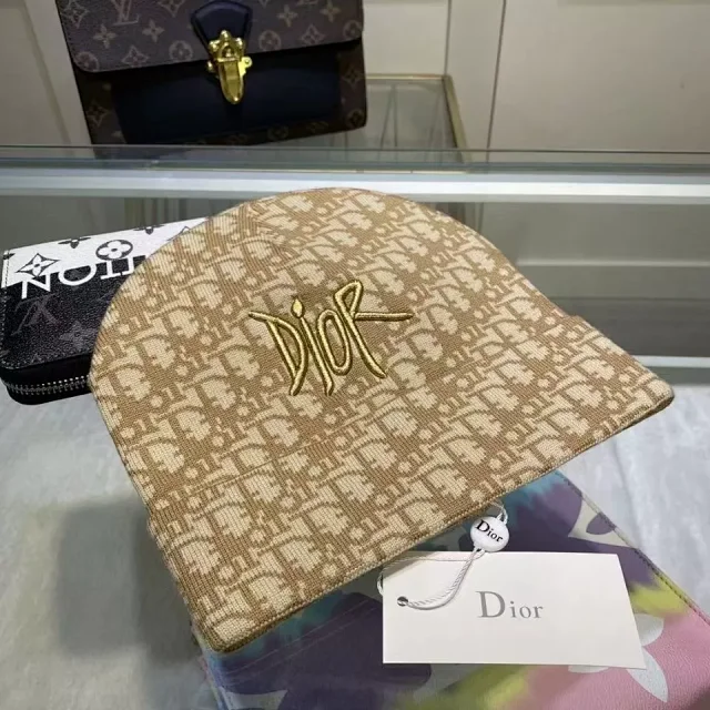 Dior Hats Oblique Logo Knit Beanie product detail image 4