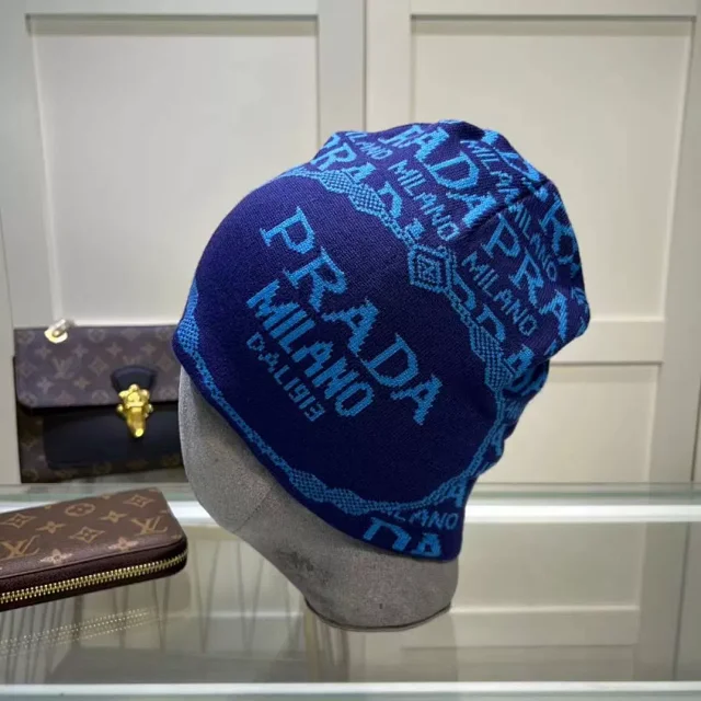 Prada Hats Logo Jacquard Knit Beanie product detail image 12
