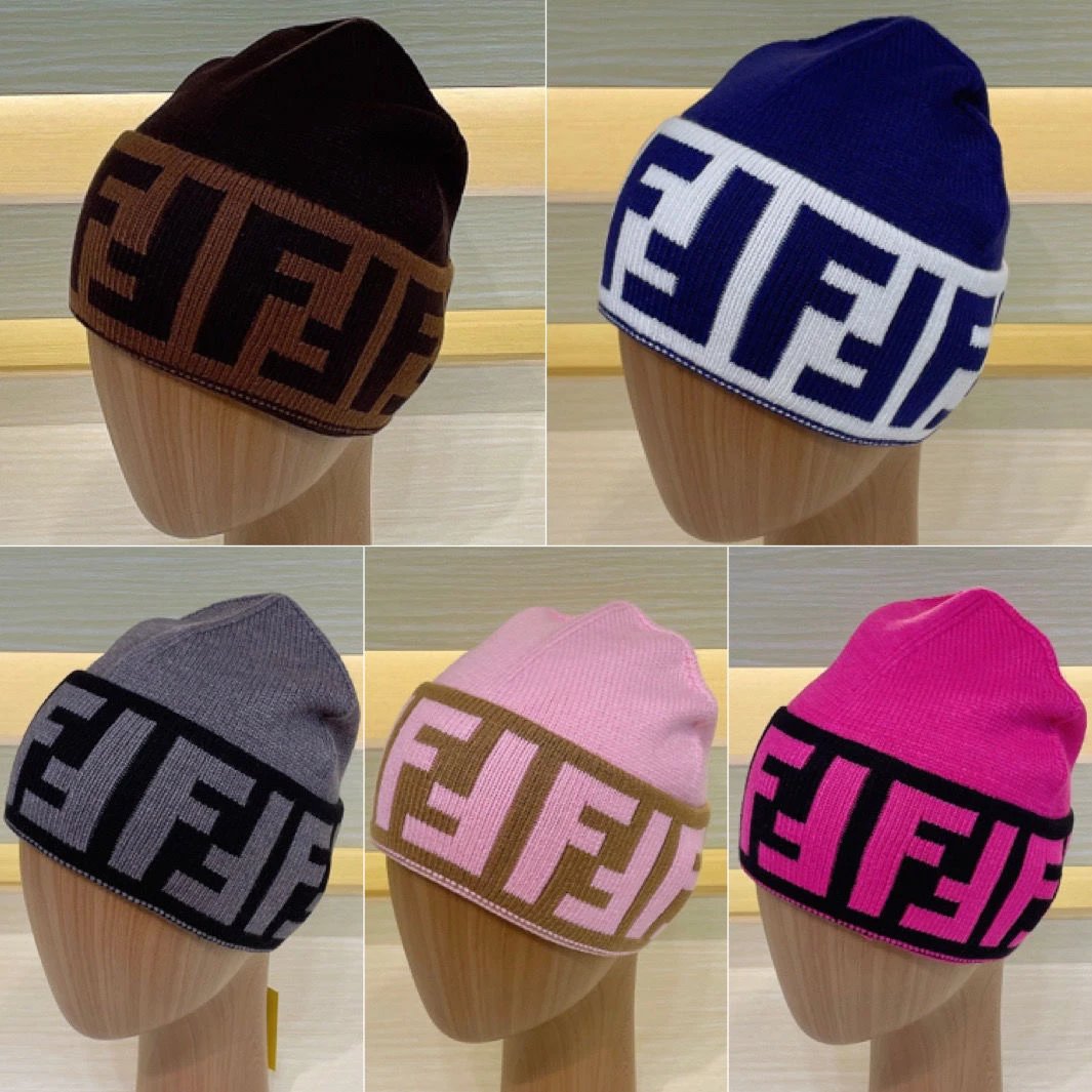 Fendi Hats Knitted FF Logo Beanie image 14