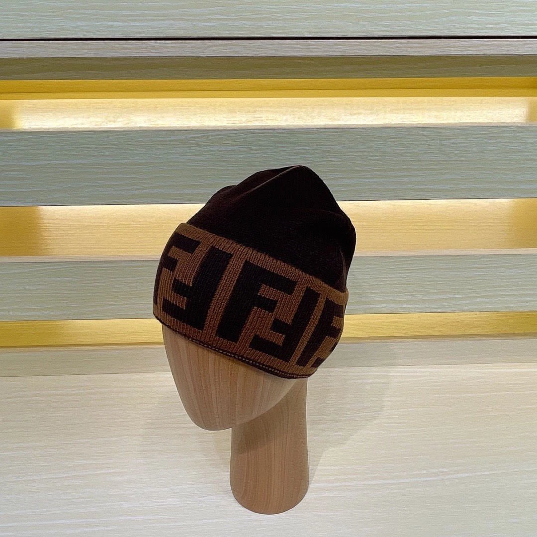 Fendi Hats Knitted FF Logo Beanie image 13