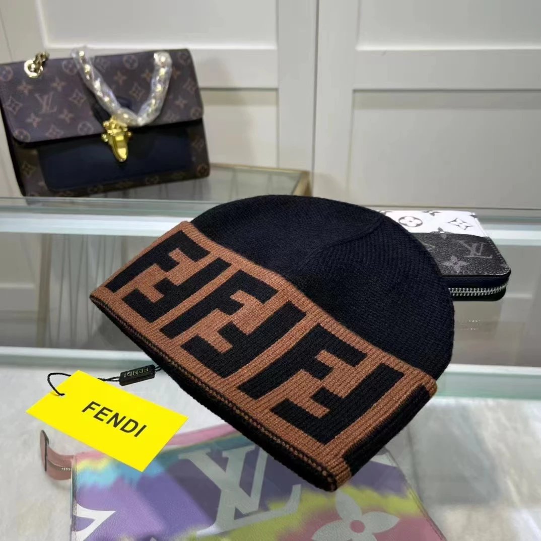 Fendi Hats Knitted FF Logo Beanie image 7